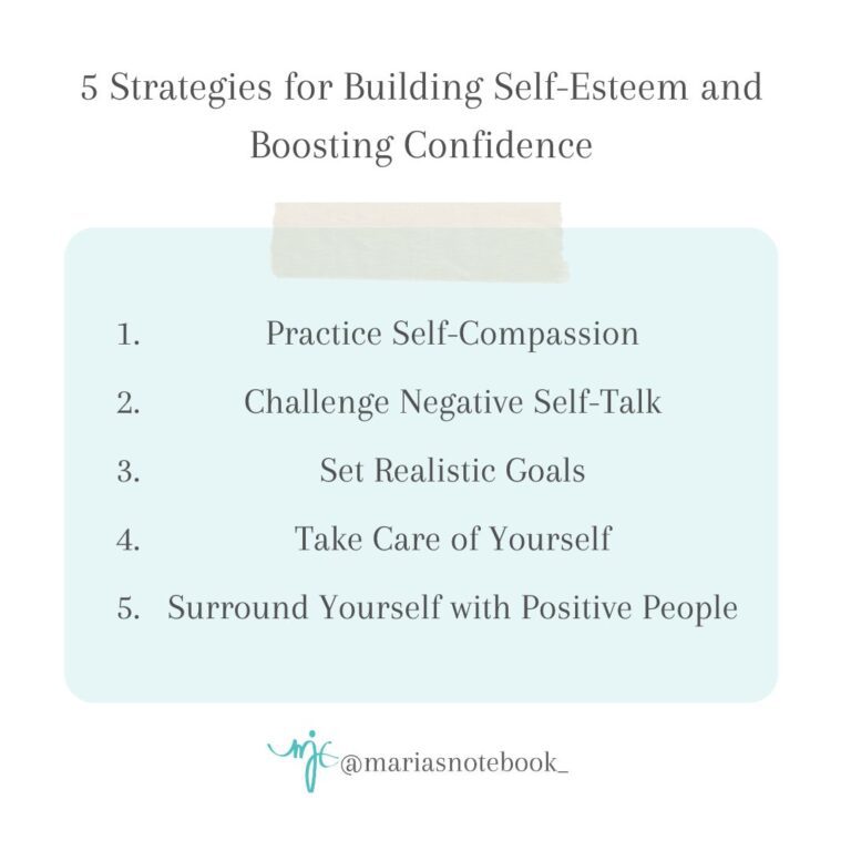 5 Strategies for Building Self-Esteem and Boosting Confidence